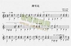 薄雪花 免費彈唱吉他譜_六線譜