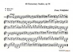 40首小提琴初級技巧練習曲之14