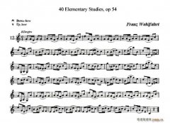 40首小提琴初級技巧練習曲之12