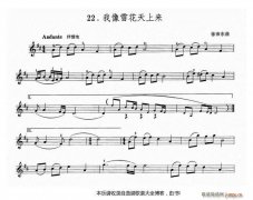 小提琴我像雪花天上來小提琴譜