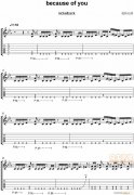 說傳記譜-分享-Nickelback-because of you -節奏吉他譜