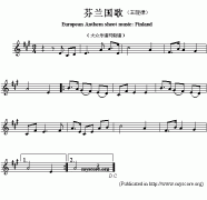 芬蘭國歌鋼琴譜（European Anthem sheet music：Finland）